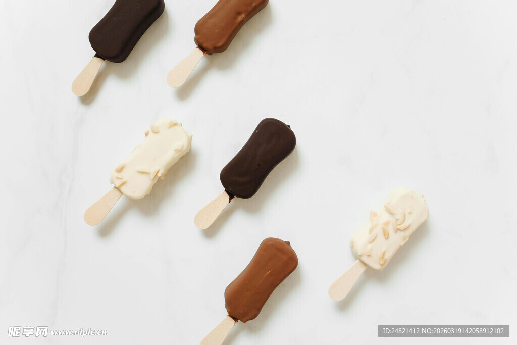 多样口味美味冰棍展示