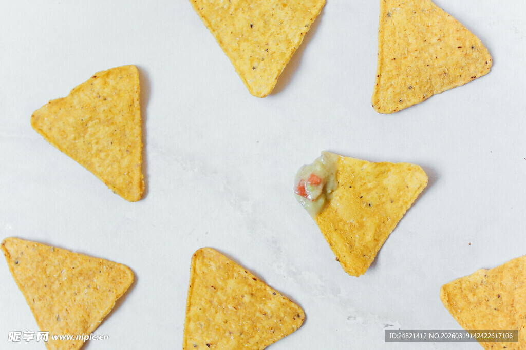 三角玉米片零食特写