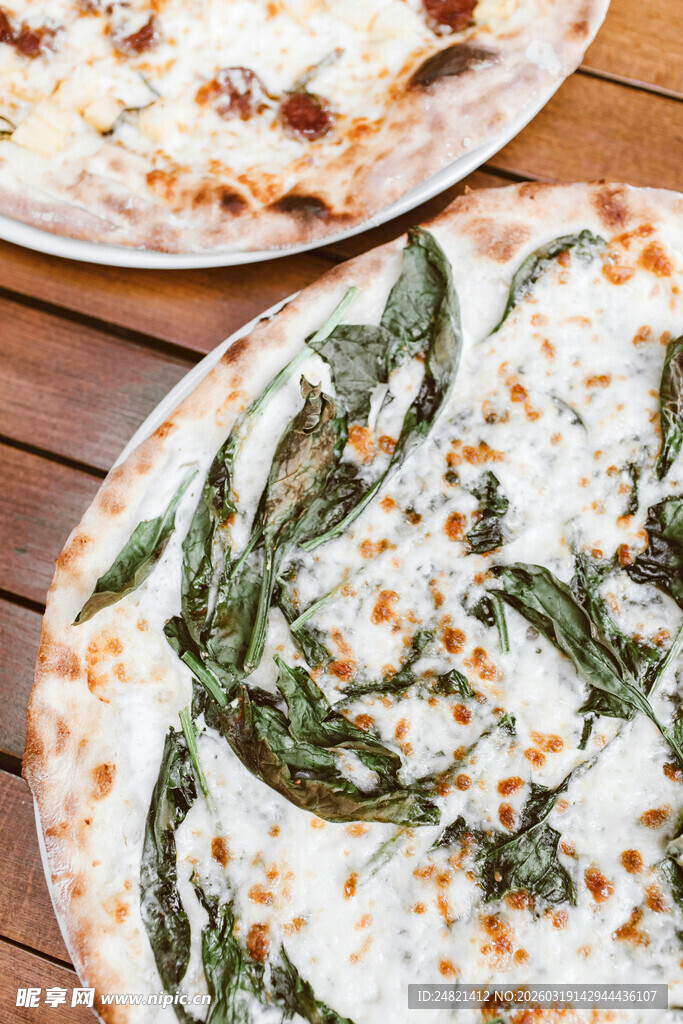 美味蔬菜披萨特写