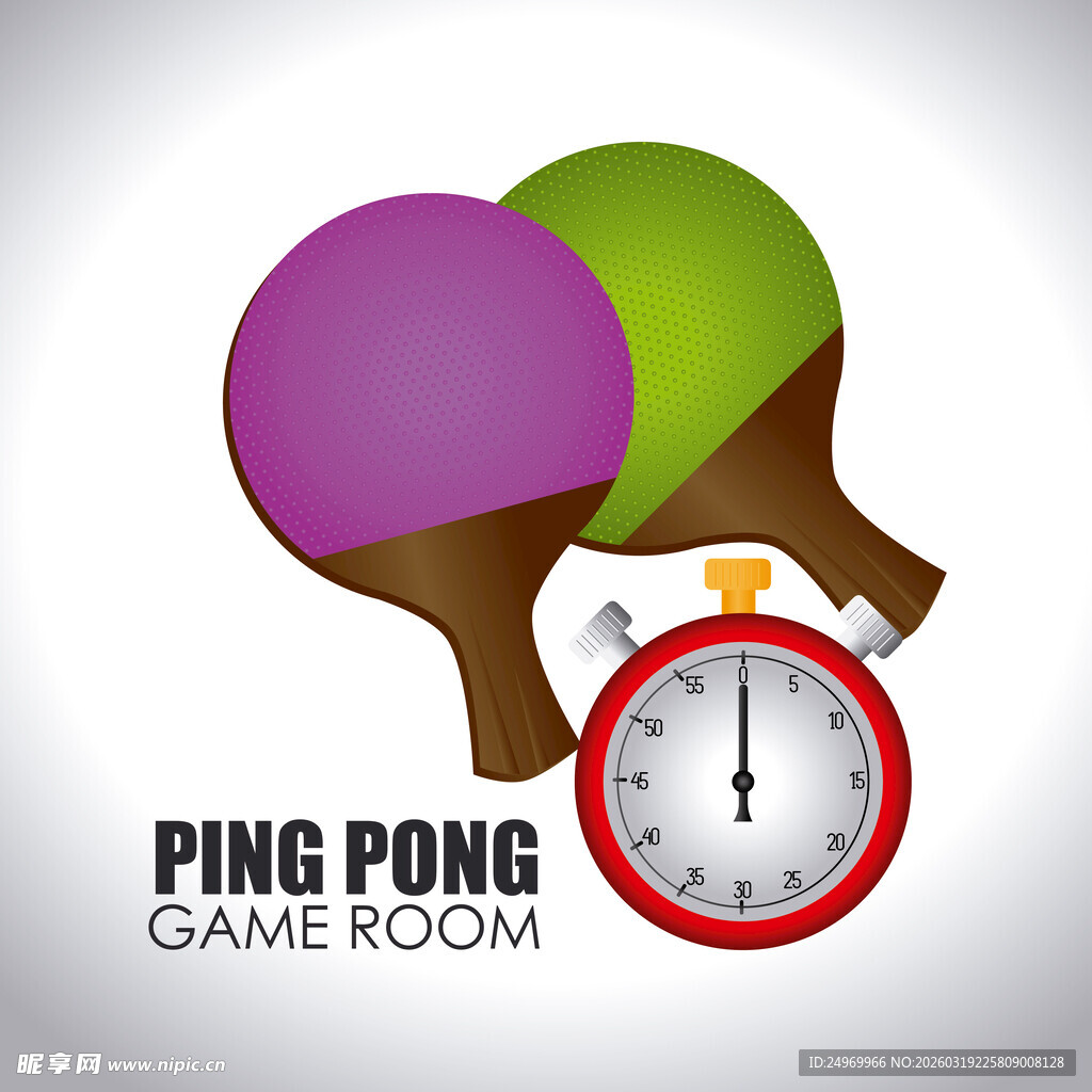 乒乓球游戏室计时场景