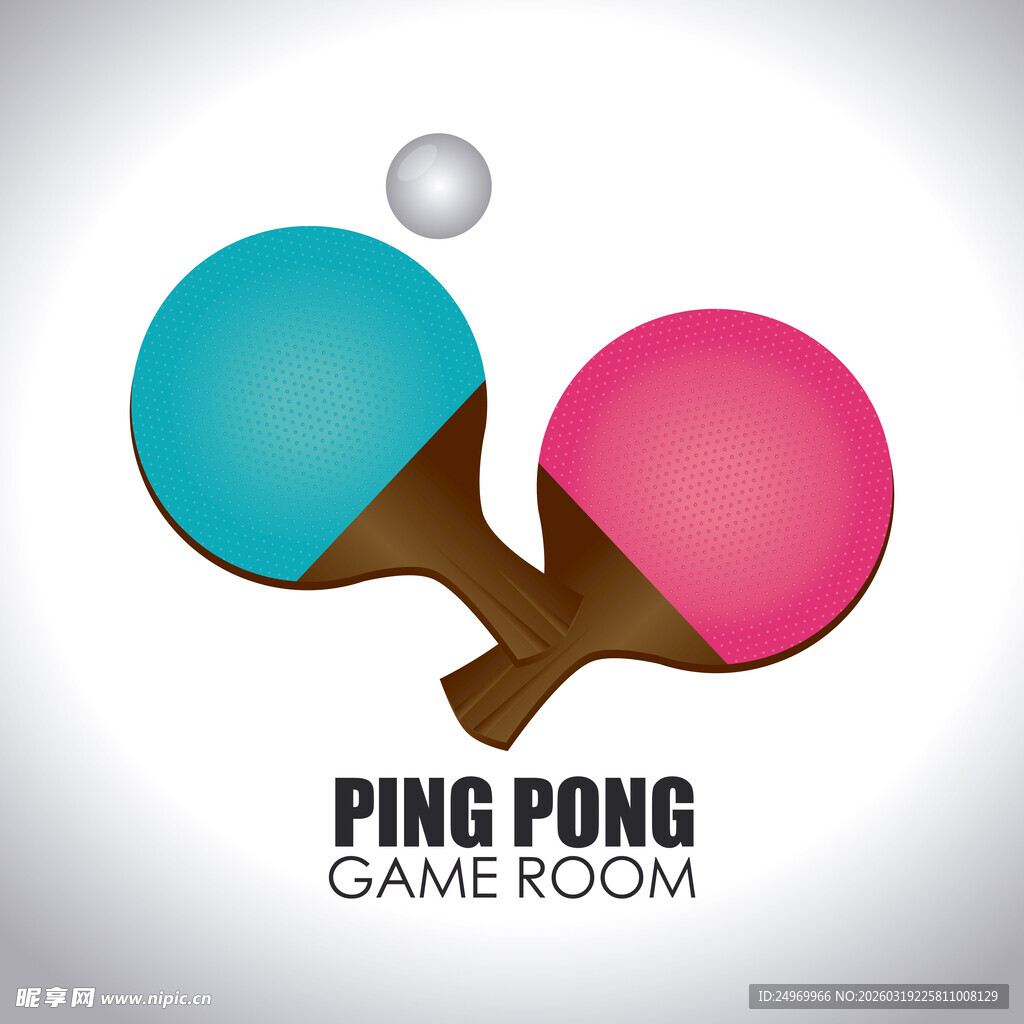 乒乓球游戏室标志设计