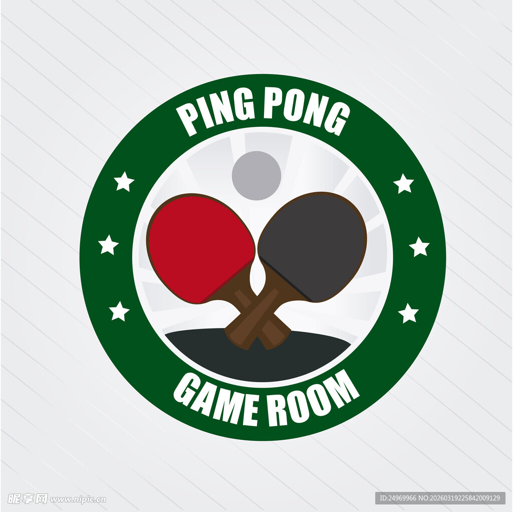 乒乓球游戏室标志
