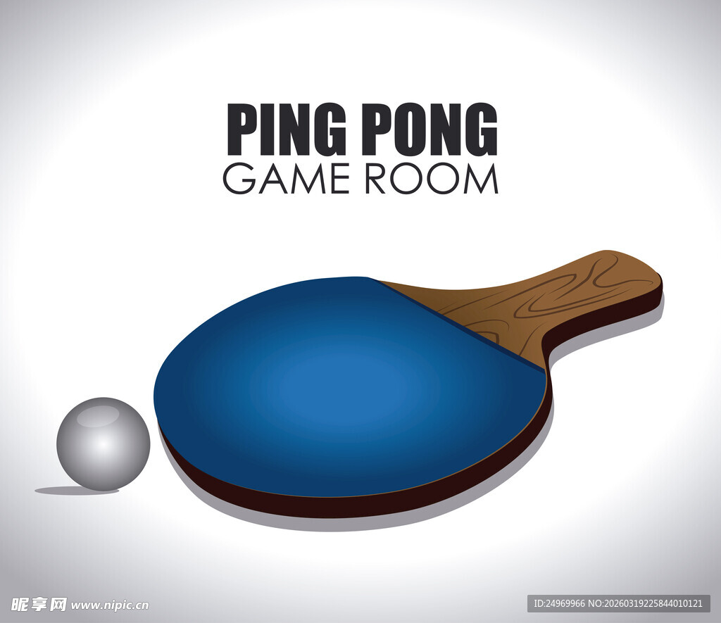 乒乓球拍与球的运动场景