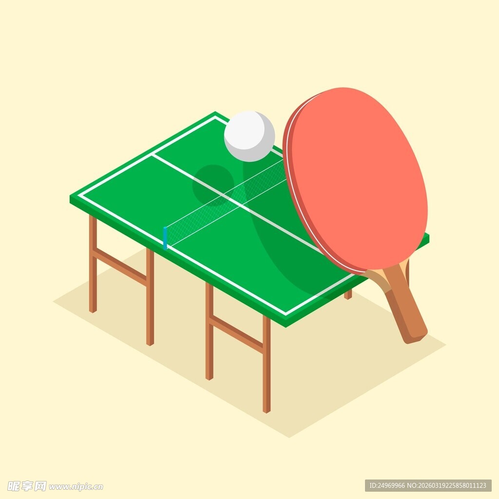桌上乒乓球场景