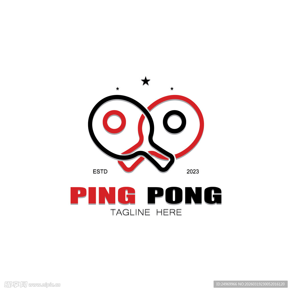 乒乓球主题创意标志设计