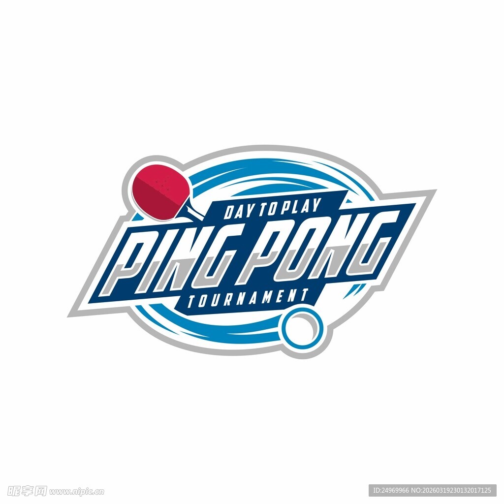 乒乓球俱乐部标志设计