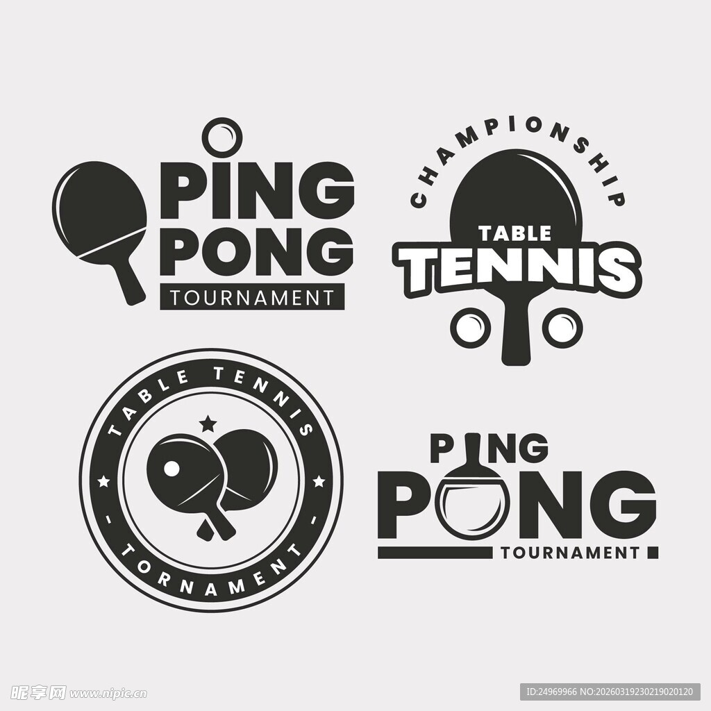 乒乓球运动标志设计