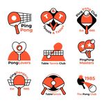 乒乓球主题创意图标设计