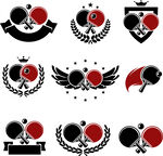 乒乓球标志设计集合