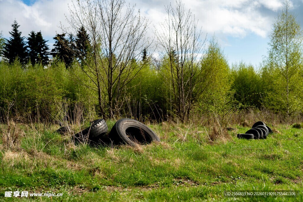 野外草地中的休闲场景