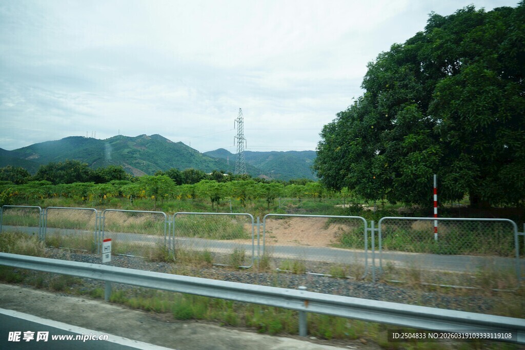 公路边的自然风景