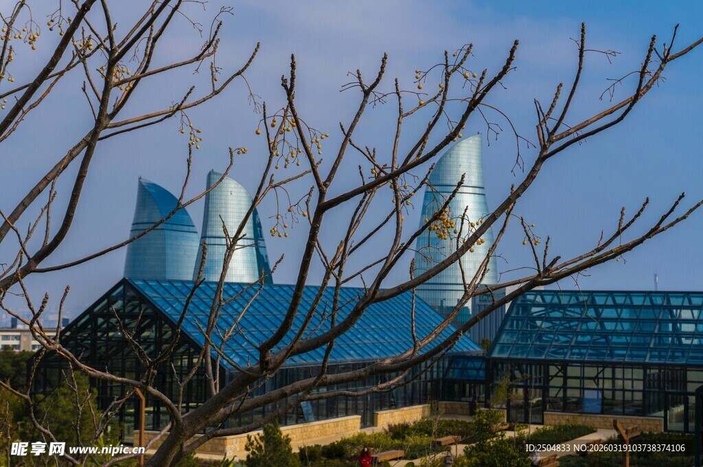 阿塞拜疆火焰塔建筑景观