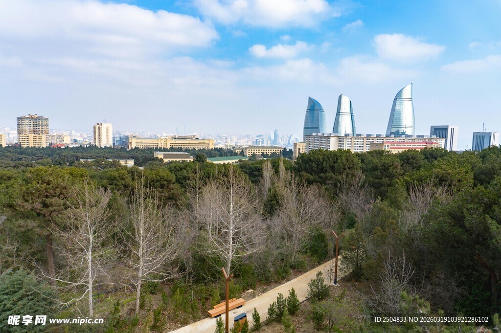 巴库城市景观与自然景致