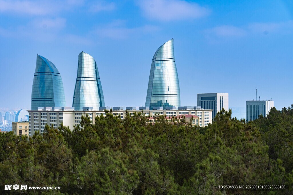 巴库火焰塔景观