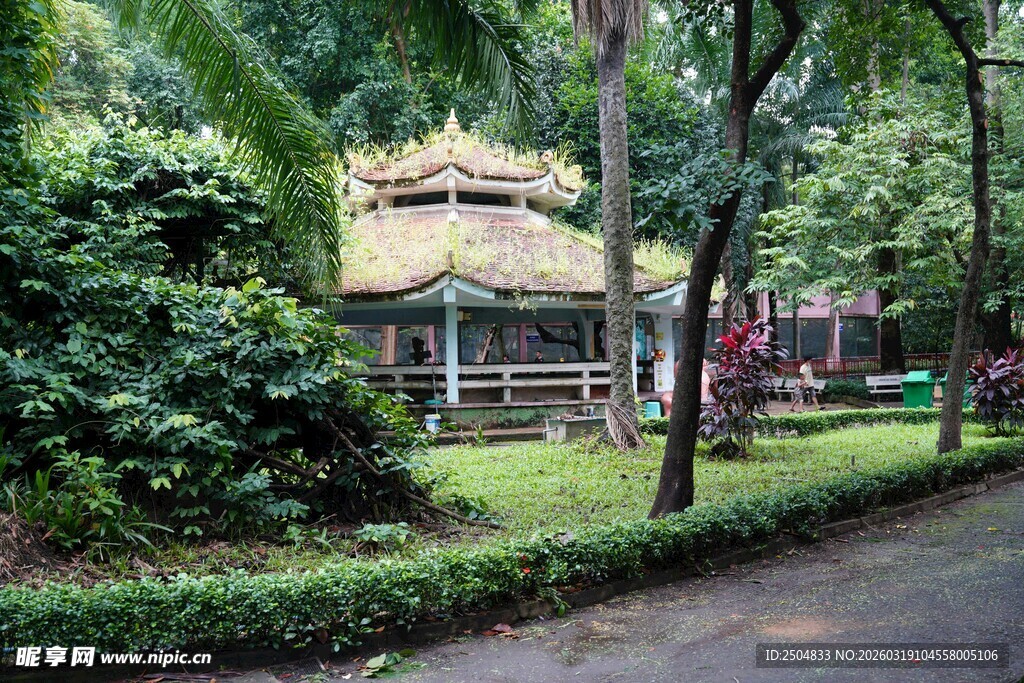 园林中的精致小屋