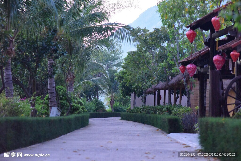 中式庭院幽静小道景观