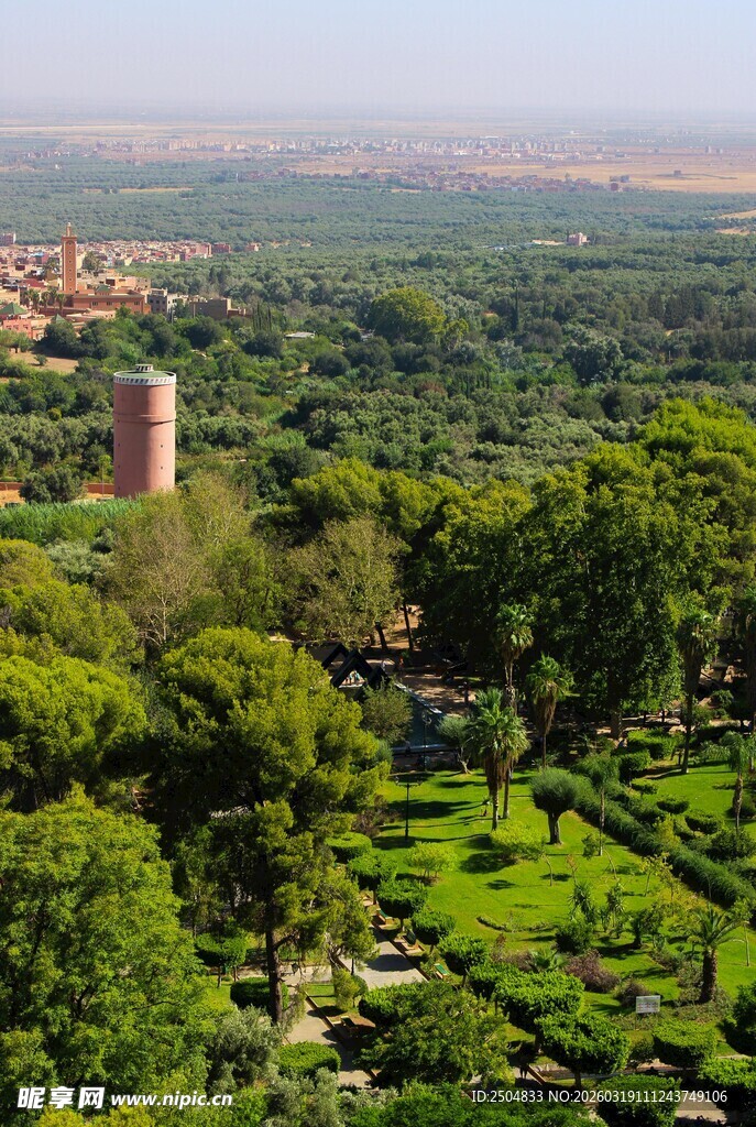 美丽园林景观俯瞰图