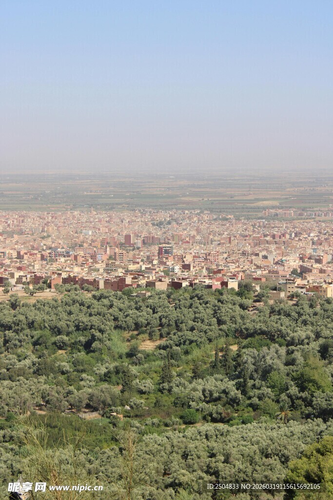 俯瞰绿意盎然的广袤大地