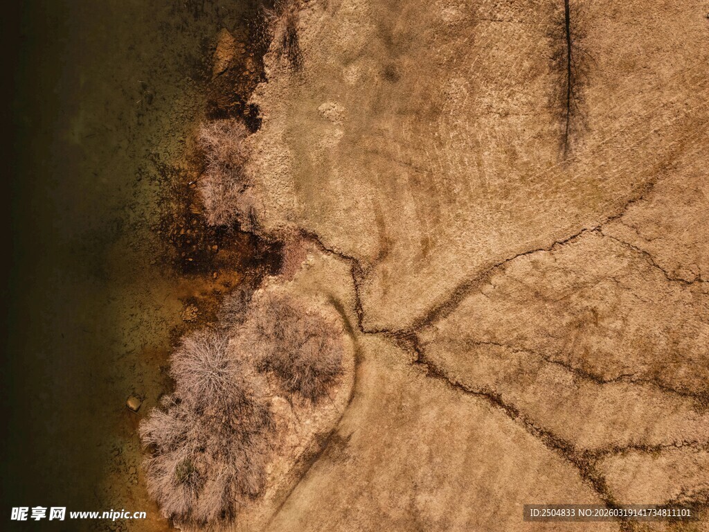 俯瞰大地的自然纹理景观