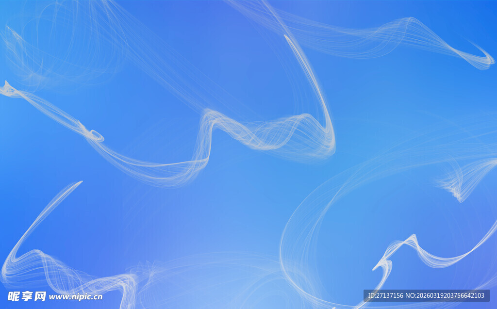 梦幻蓝色抽象线条背景