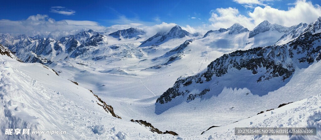 壮丽雪山冰川景观