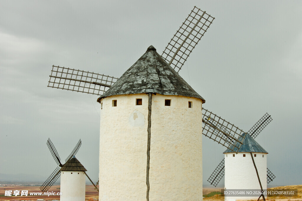 西班牙风车景观