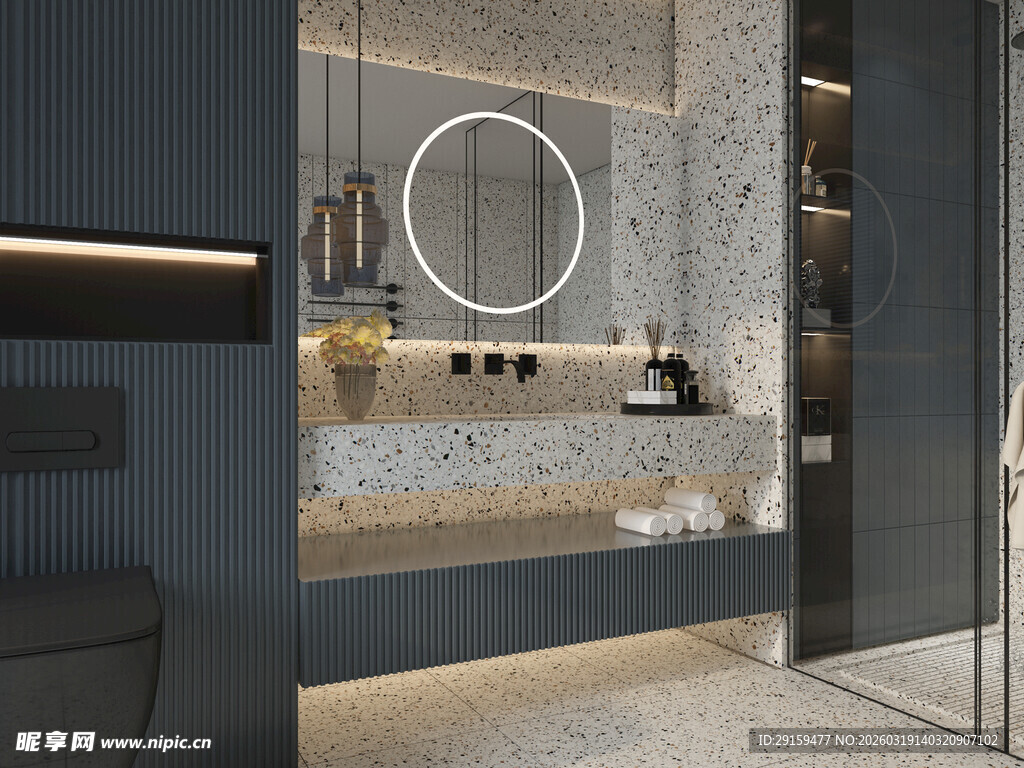 现代简约风格浴室洗手台