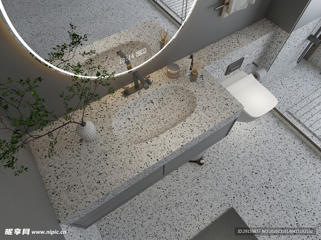 现代简约风浴室洗手台