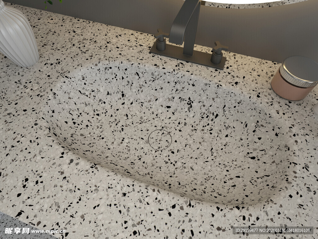 水磨石洗手台细节展示