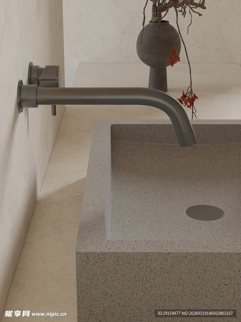 现代简约洗手台水龙头设计