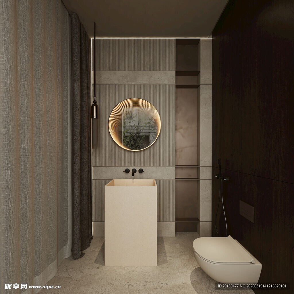 现代简约风卫生间一角