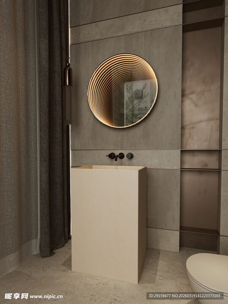 现代简约风格浴室洗手台