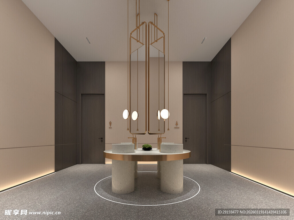 现代简约风格室内接待台