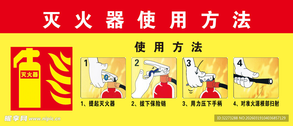 灭火器使用方法