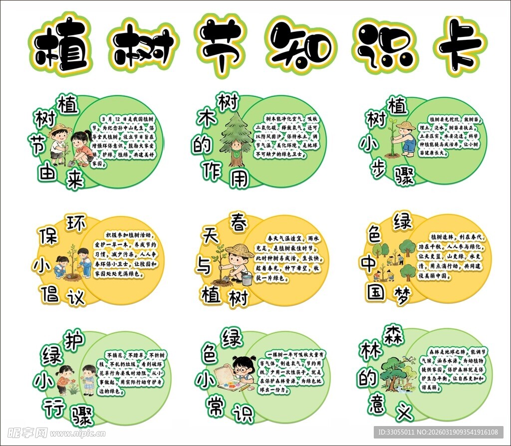 植树节知识卡合集