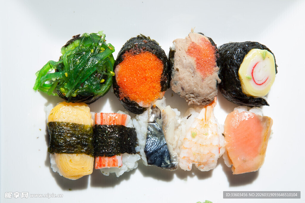 多样美味寿司拼盘