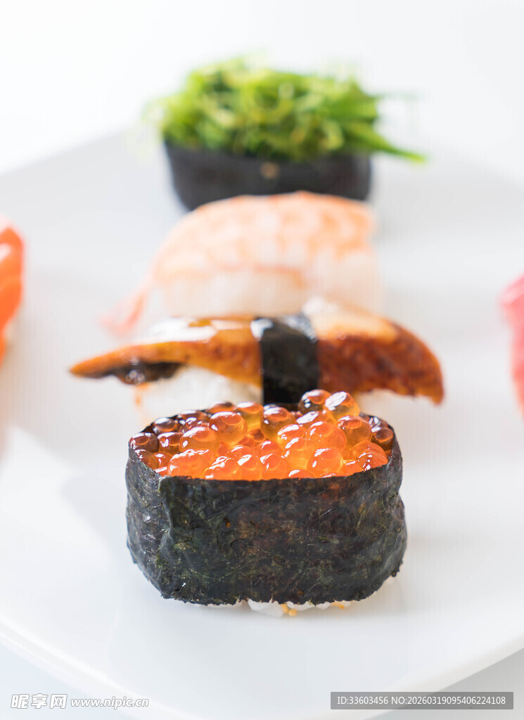 美味寿司拼盘展示