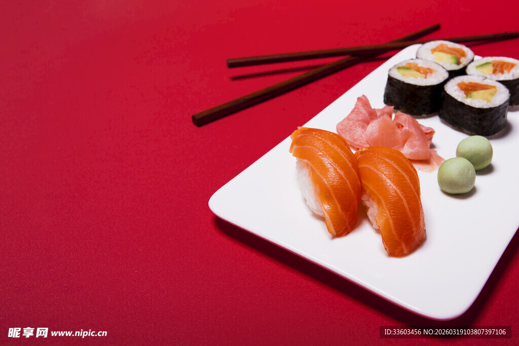 美味寿司摆盘展示