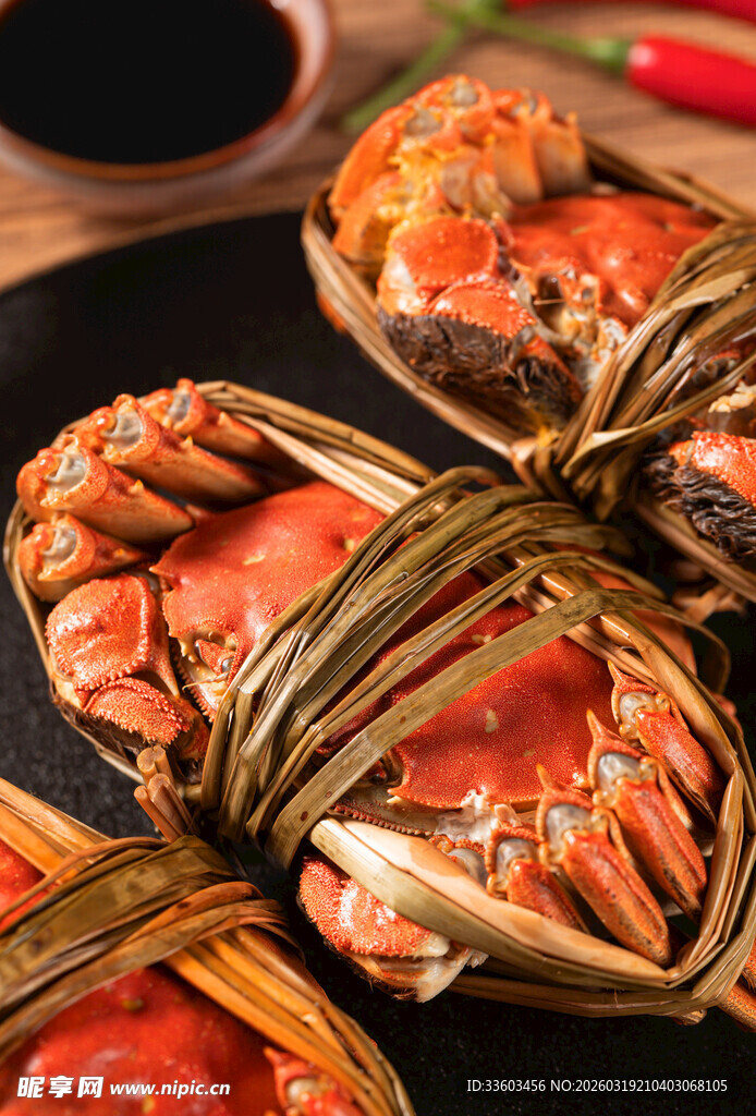 美味清蒸大闸蟹诱人呈现