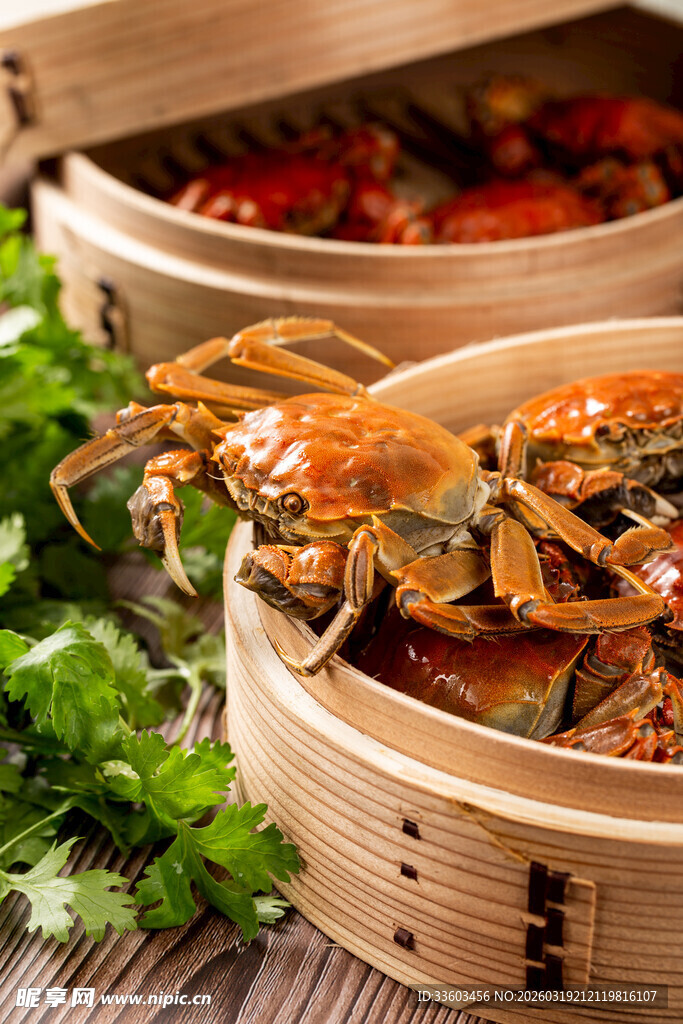 竹笼蒸蟹
