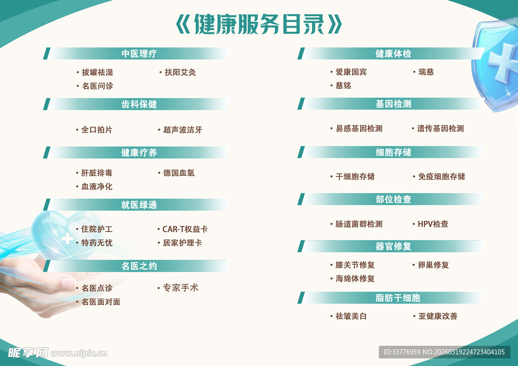 目录 健康服务 画册 项目 