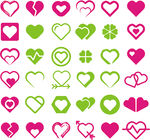 多彩爱心图案