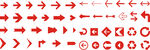 多样红色箭头图标