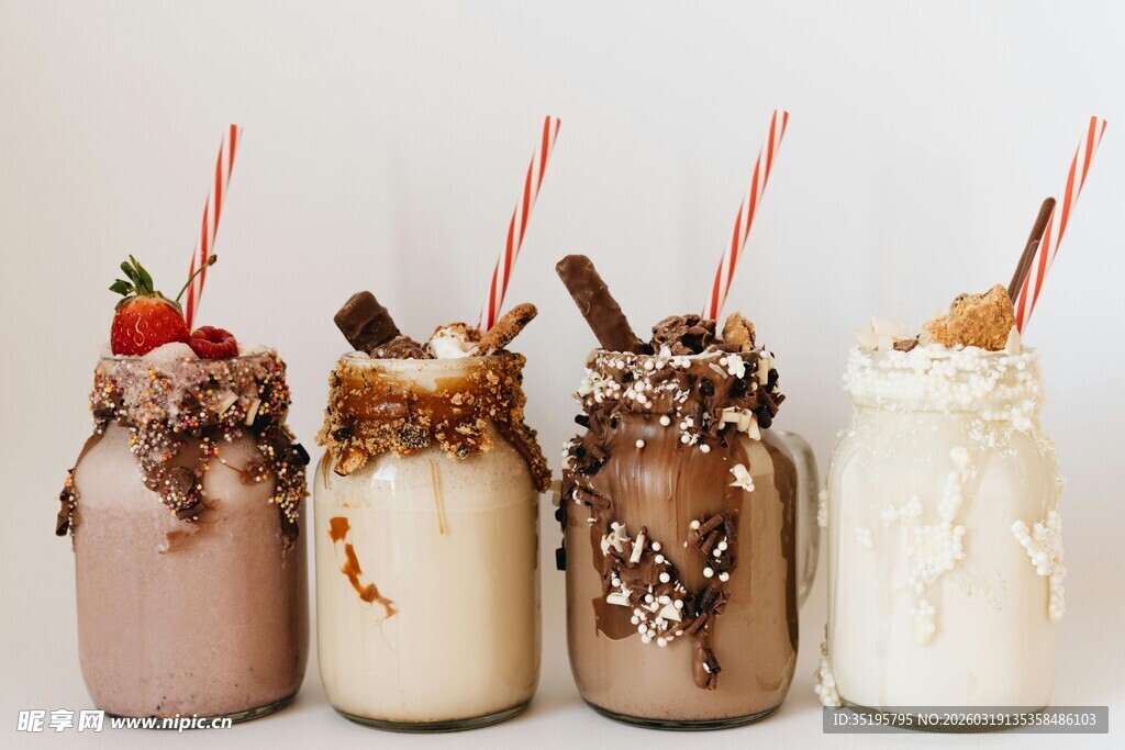 美味多样的瓶装特色奶昔