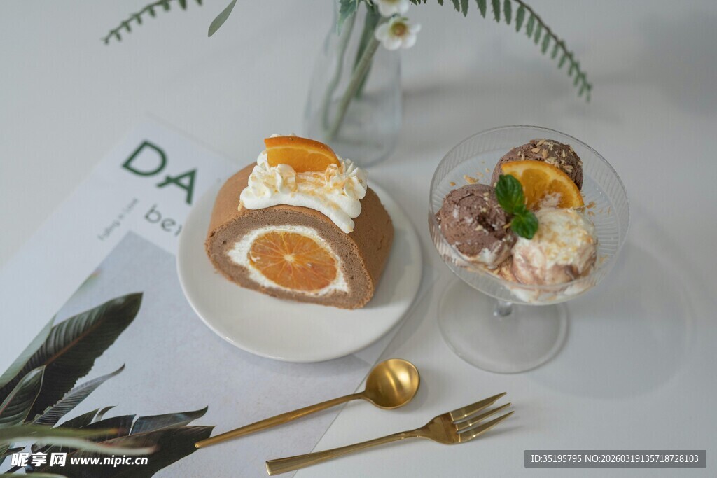 美味甜点组合视觉味觉盛宴