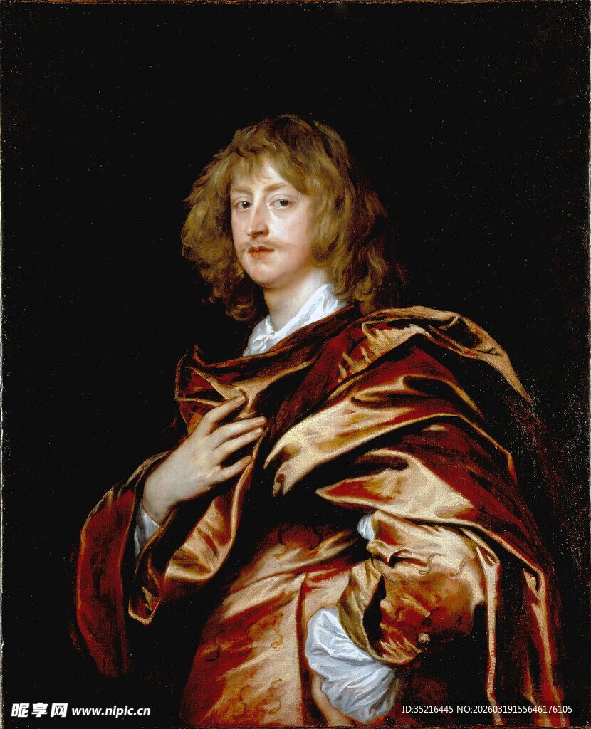 古典风格男士肖像油画