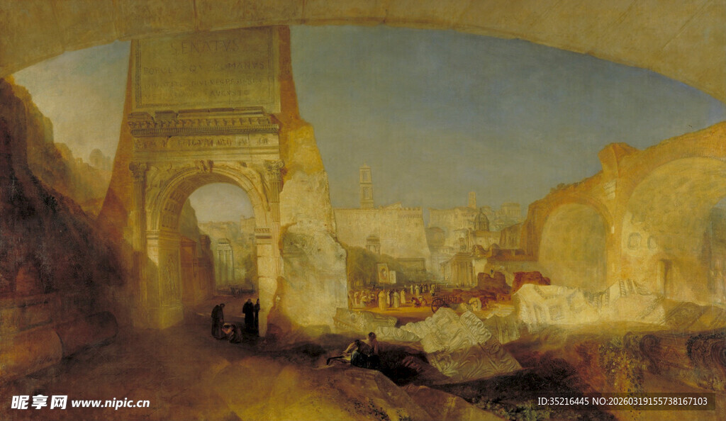 古罗马遗迹景观图