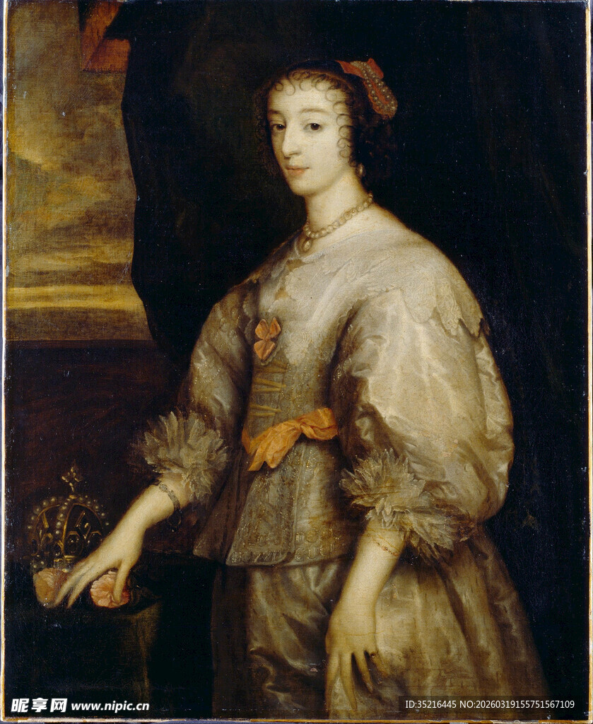 古典女士肖像油画