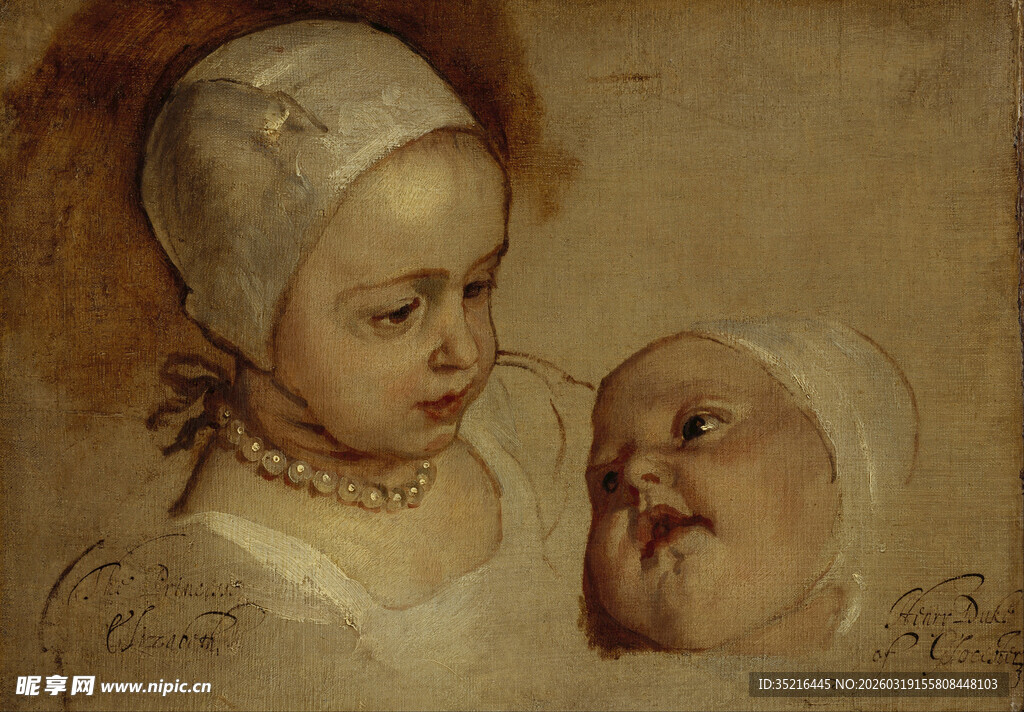 戴珍珠耳环女孩与奇特头像