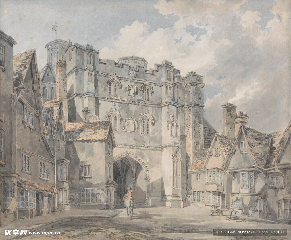 古老城堡废墟景观